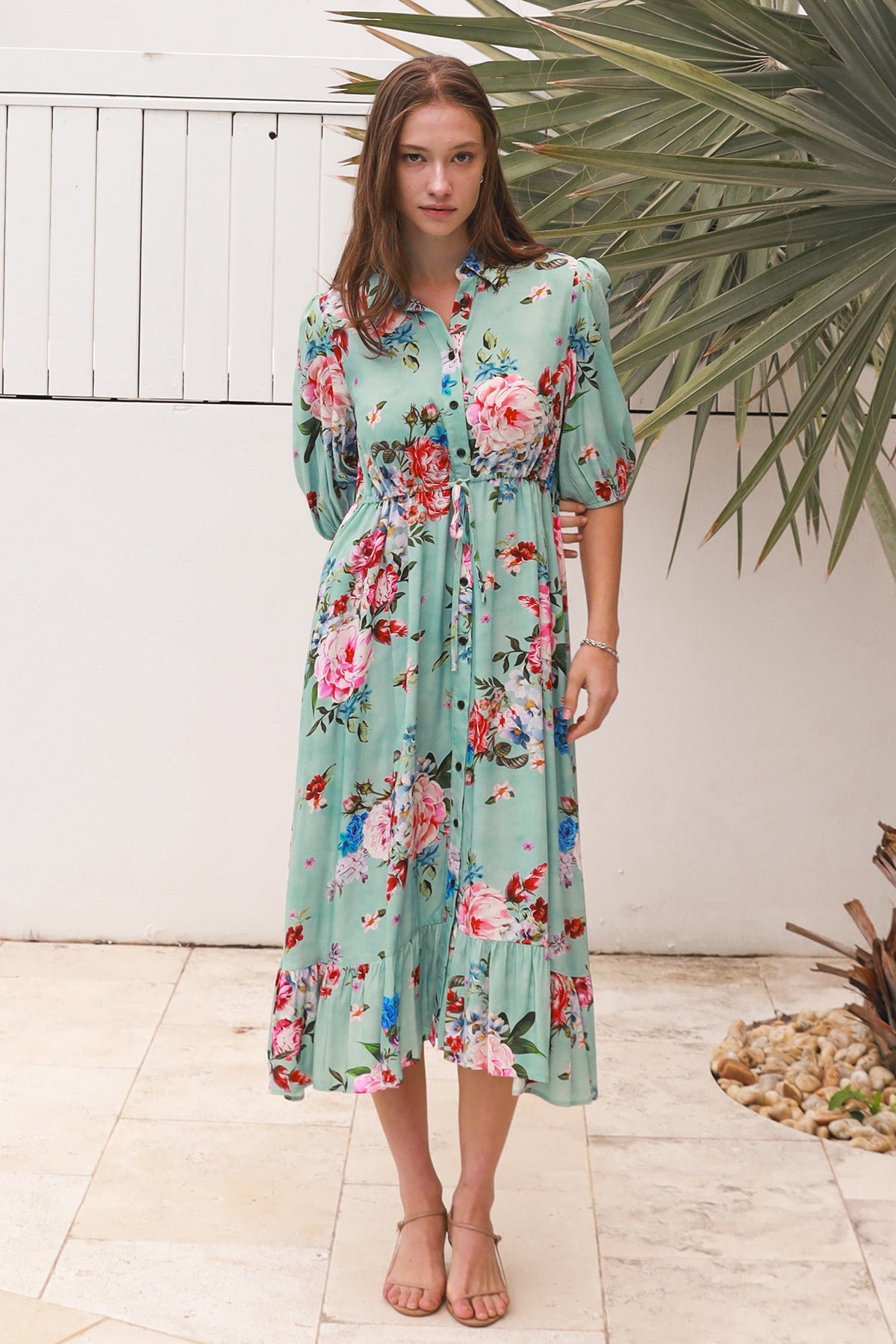 Cecila Blue Midi Dress