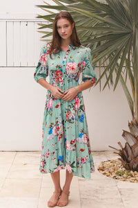Cecila Blue Midi Dress