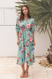 Cecila Blue Midi Dress