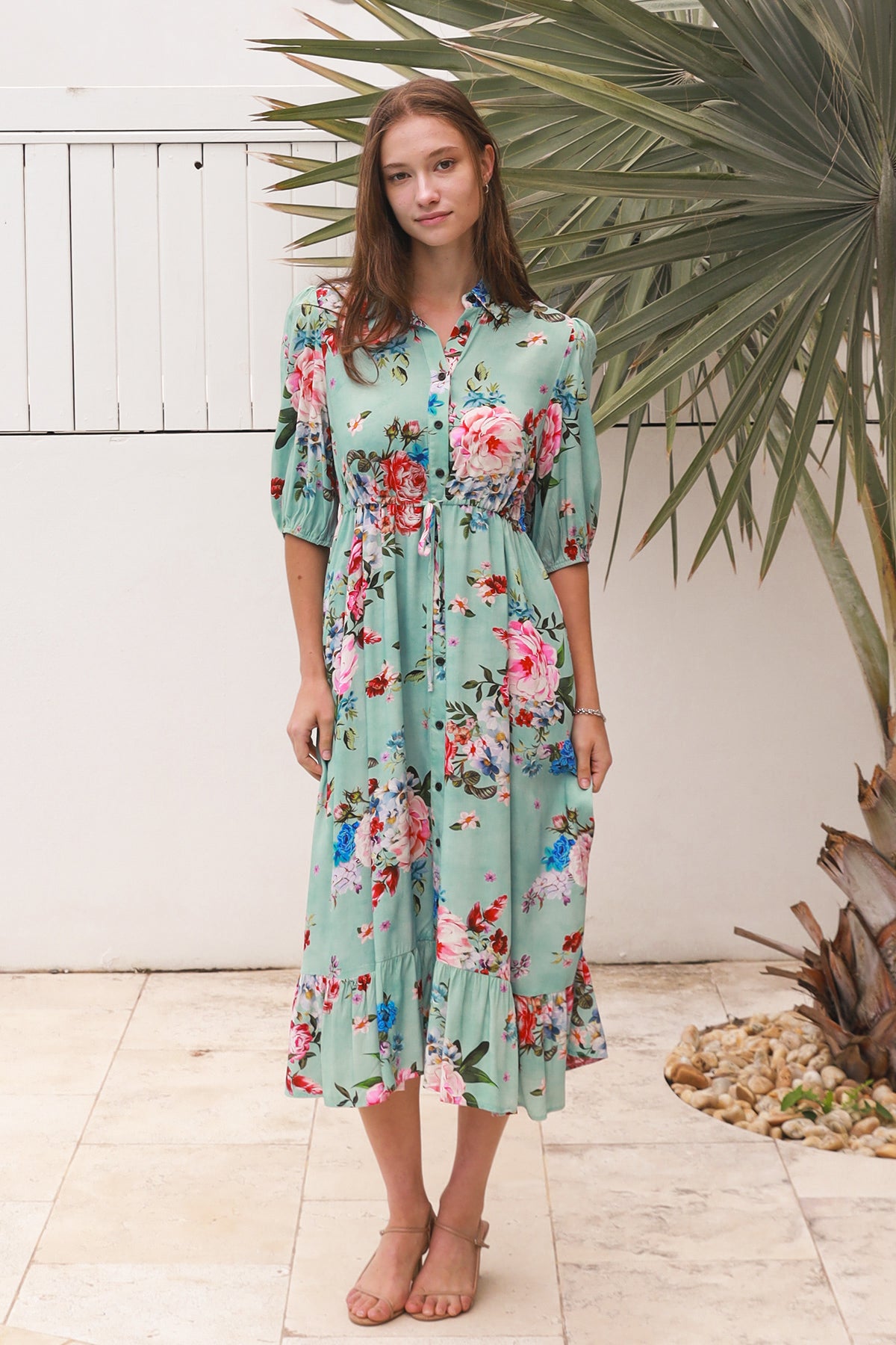 Cecila Blue Midi Dress