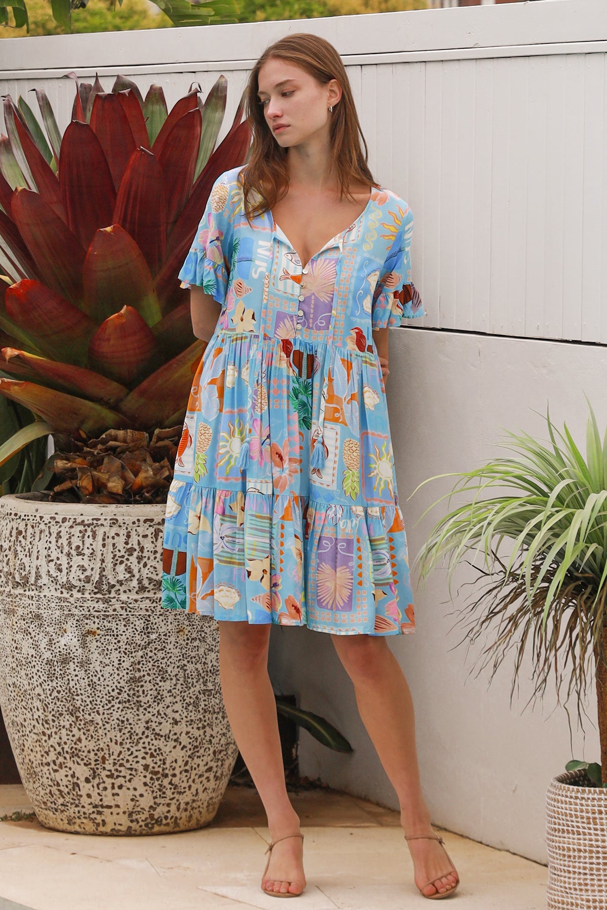 Hattie Blue Mini Dress