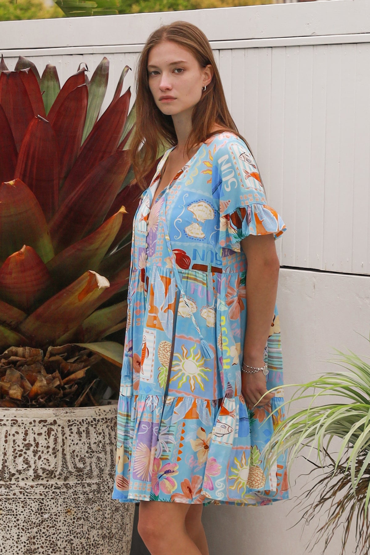 Hattie Blue Mini Dress