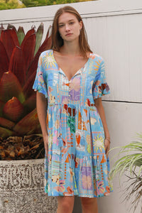 Hattie Blue Mini Dress