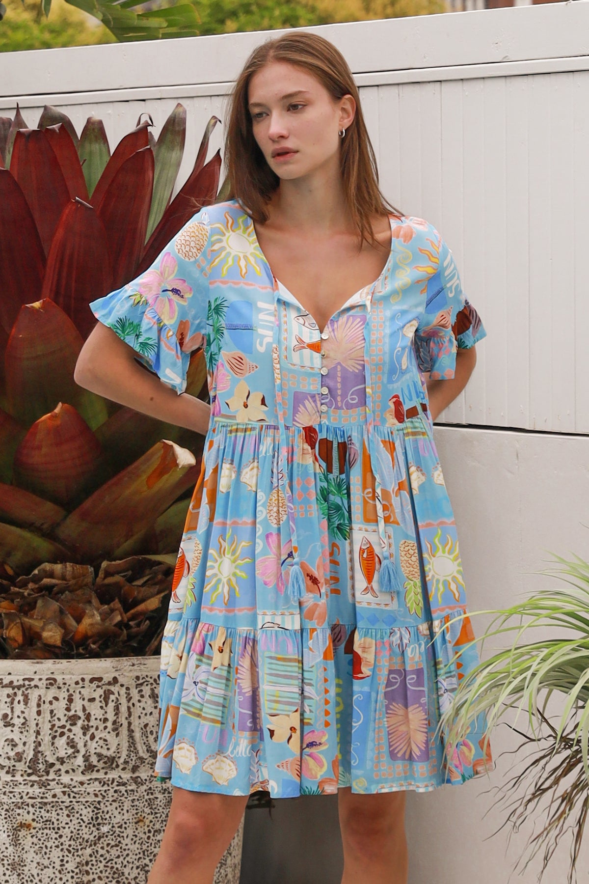 Hattie Blue Mini Dress