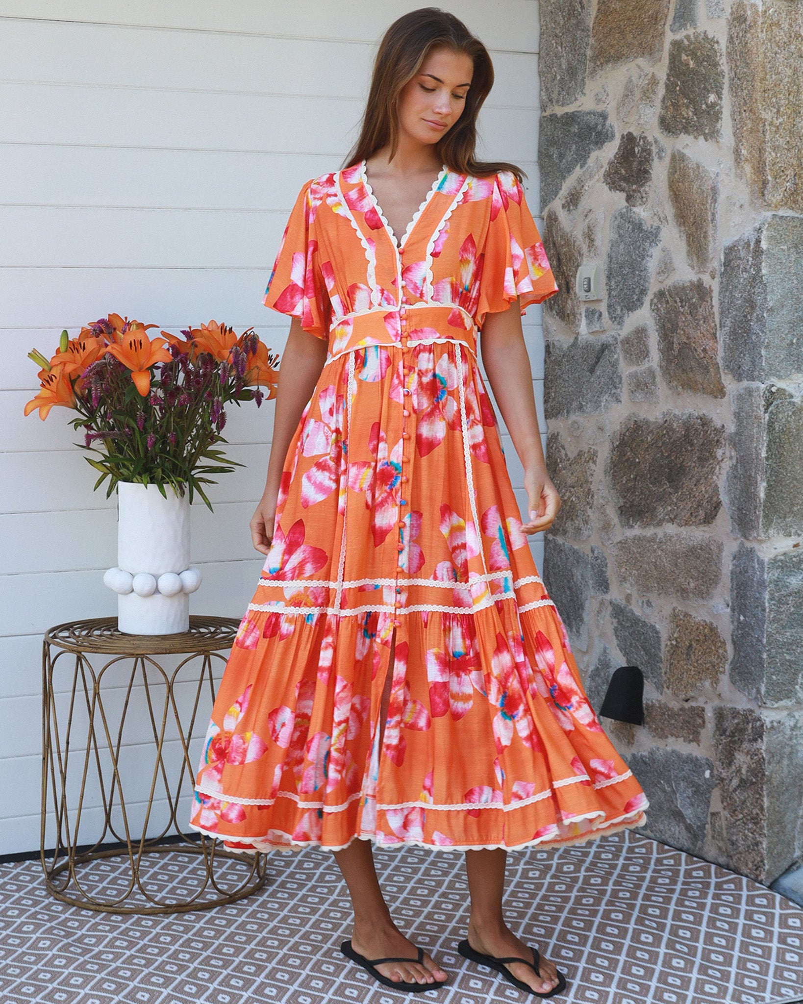 Floral-6 Midi Dress