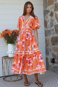 Floral-6 Midi Dress