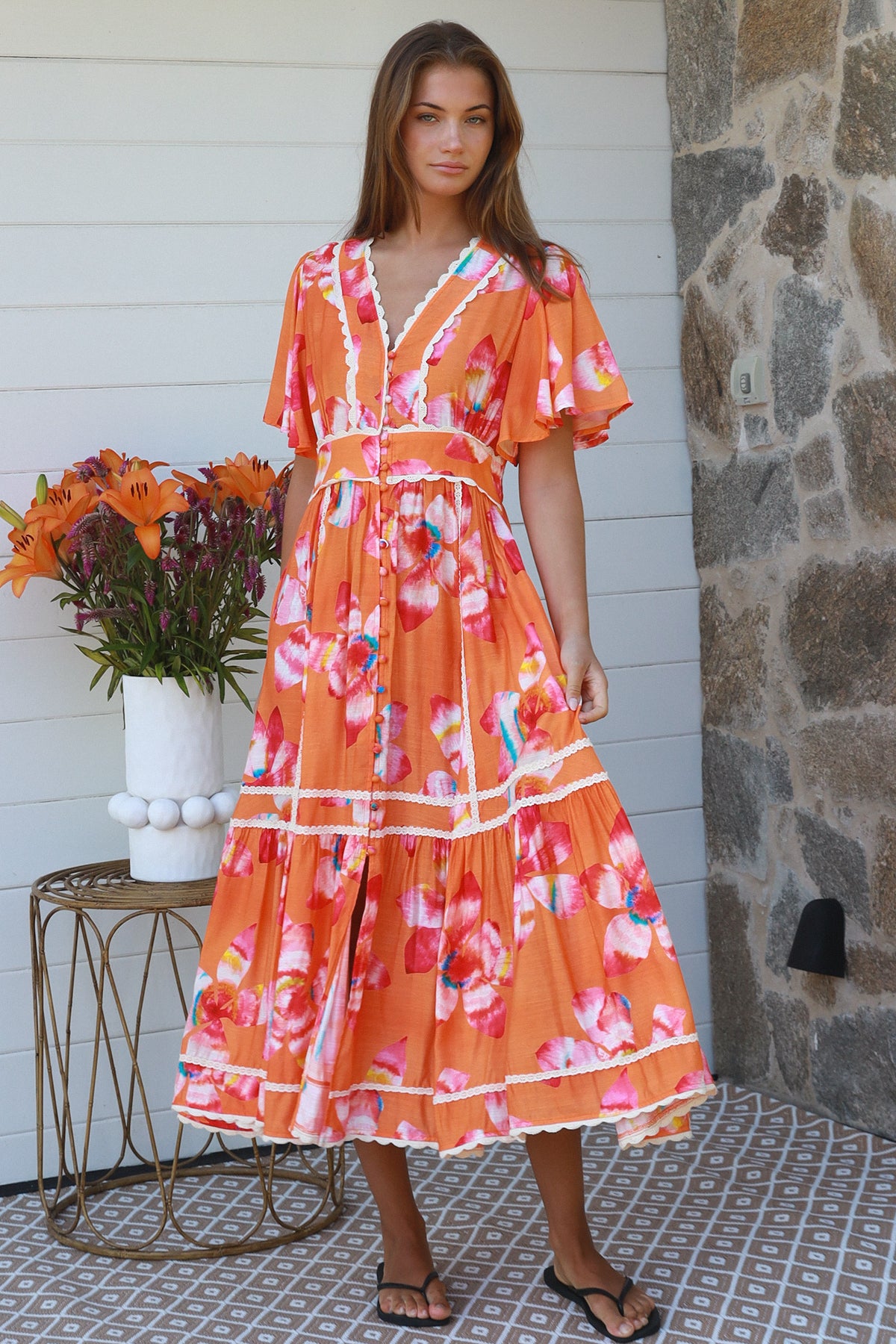 Floral-6 Midi Dress