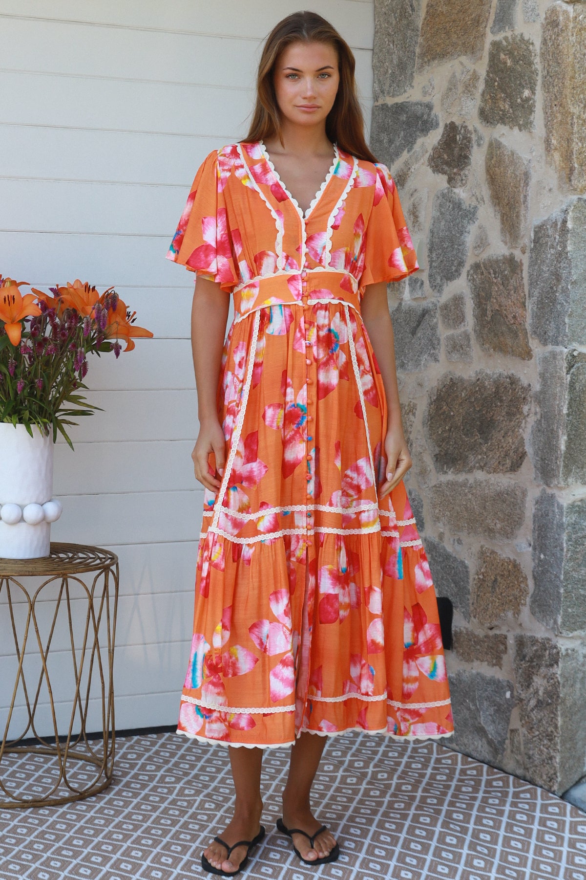 Floral-6 Midi Dress