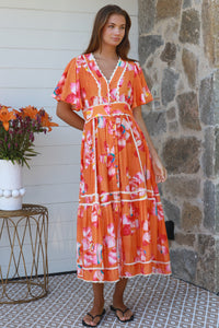 Floral-6 Midi Dress