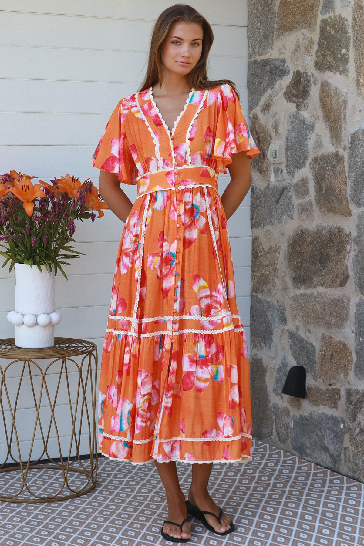 Floral-6 Midi Dress