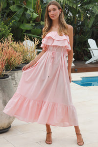 YF0050SP Pink Cotton Dress