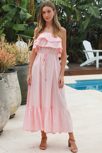 YF0050SP Pink Cotton Dress