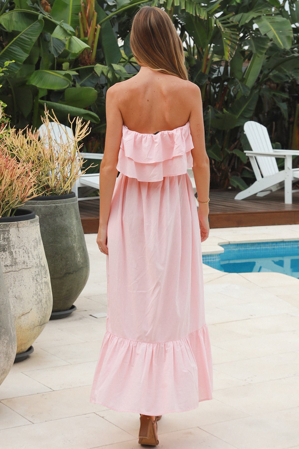 YF0050SP Pink Cotton Dress