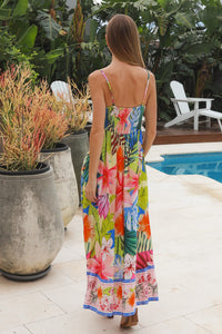 Tiara Blue Pink Slip Dress