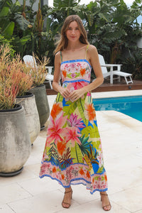 Tiara Blue Pink Slip Dress