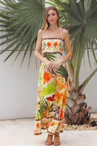 Tiara Brown Slip Maxi Dress