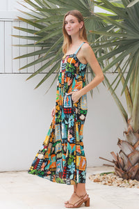 Hattie Black Slip Maxi Dress