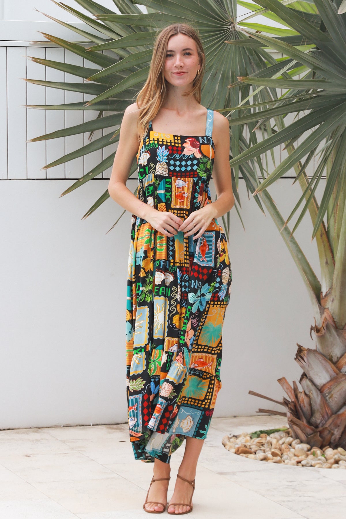 Hattie Black Slip Maxi Dress